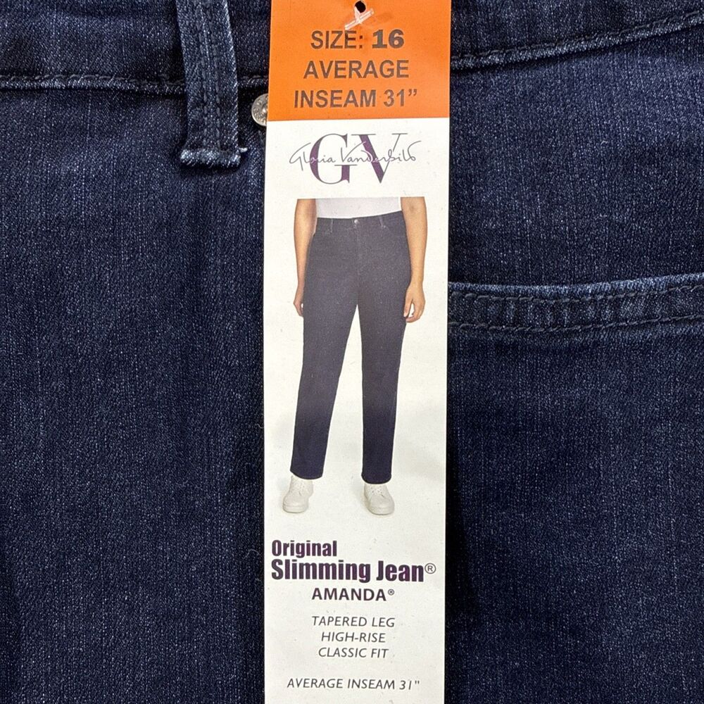Gloria Vanderbilt SIZE 16 Inseam 31” Amanda The Original Slimming Jeans
